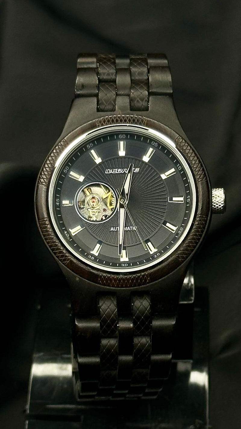 BEDATE Wooden With Mineral Scratch-Resistant Glass