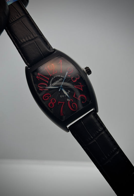Leopard Quartz Classic Tonneau Watch