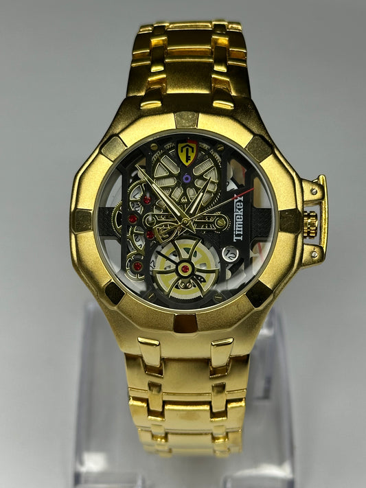 Timekey Men’s Skeleton Mechanical-Style Sport Watch