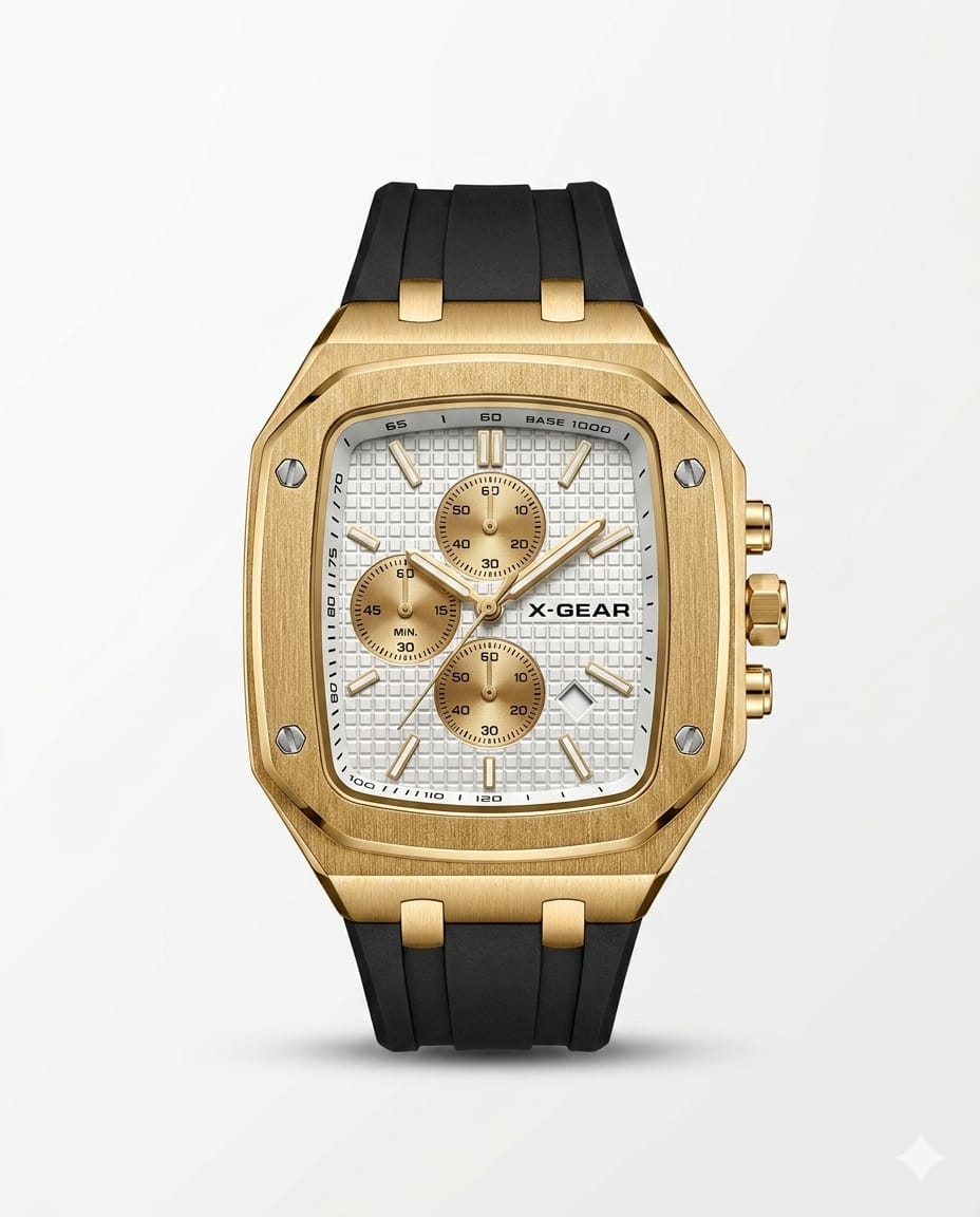 X-GEAR Men’s Tonneau Chronograph Watch