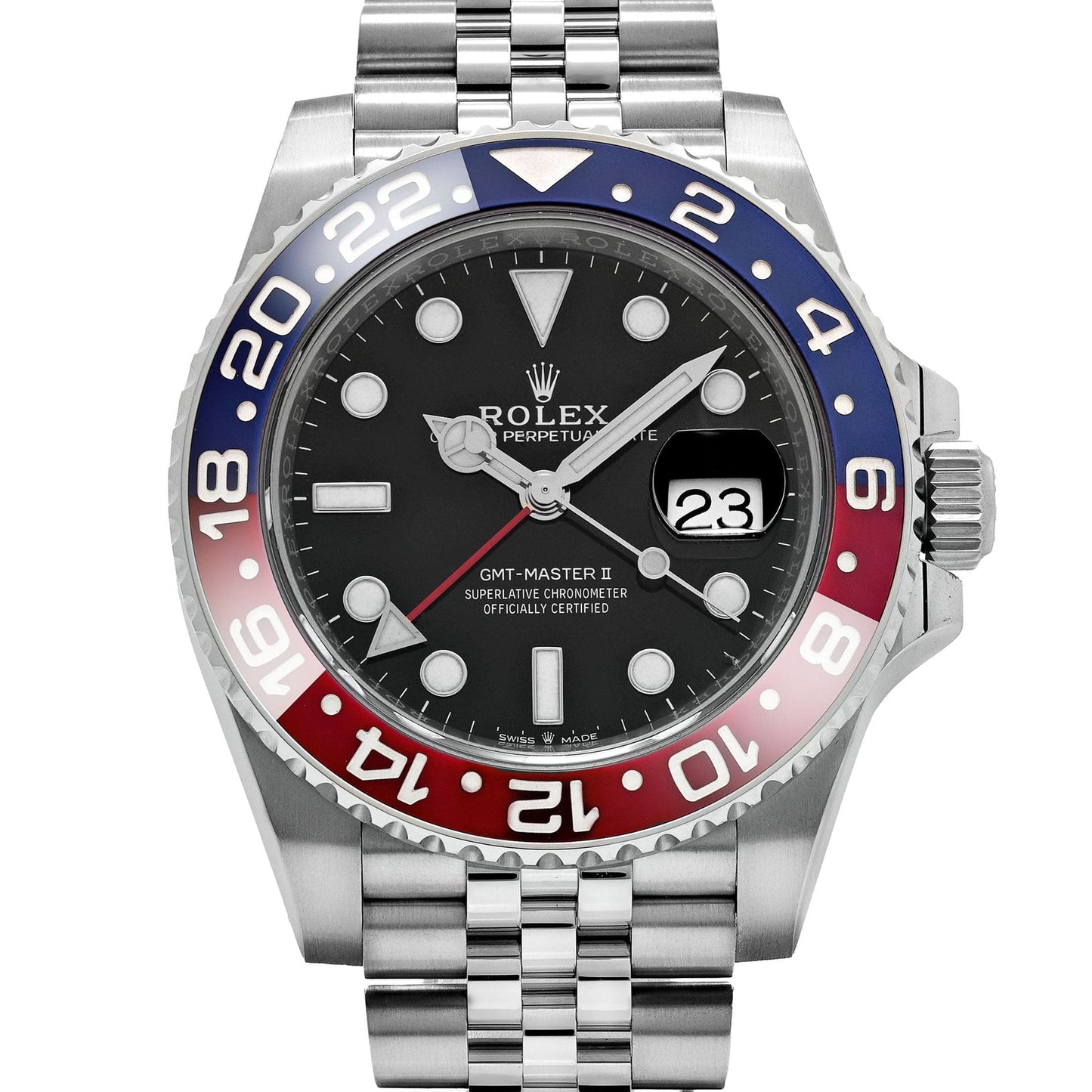 Rolex GMT-Master II 126710BLRO Pepsi bracelet detail