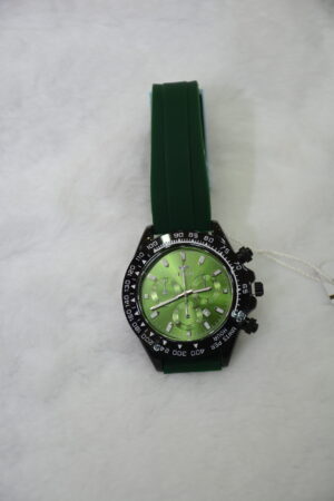 Black Body Dark Green strip Green dial circular design