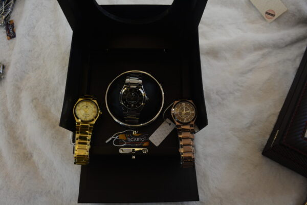 Multicolour silver gold brown full body circular design - x3