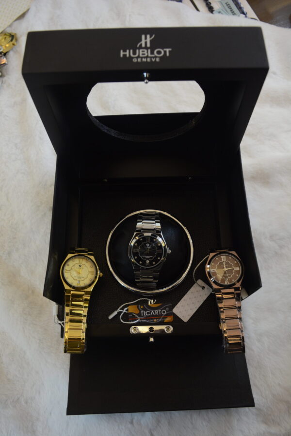 Multicolour silver gold brown full body circular design - x3