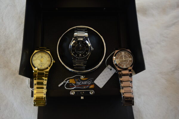 Multicolour silver gold brown full body circular design - x3