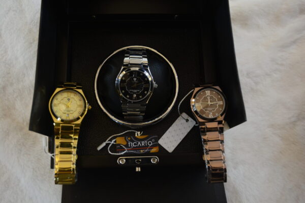 Multicolour silver gold brown full body circular design - x3