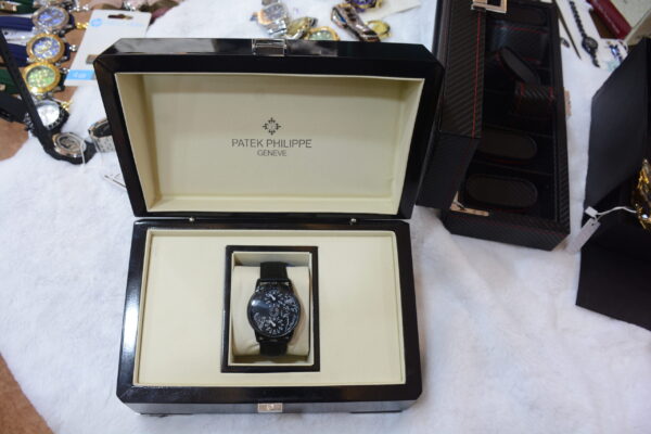 world map black dial full black body - unique