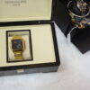 gold digital square watch