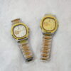 collection of silver gold body white and gold dial x2