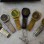 watches collection diffrent colors - silver- gold- black