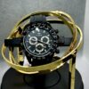 Vokai Men’s Black Tachymeter Chronograph Sport Watch with Silicone Strap