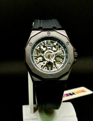 SKMEI Men’s Stealth Black Skeleton Dial Sport Watch – Urban Industrial Edition