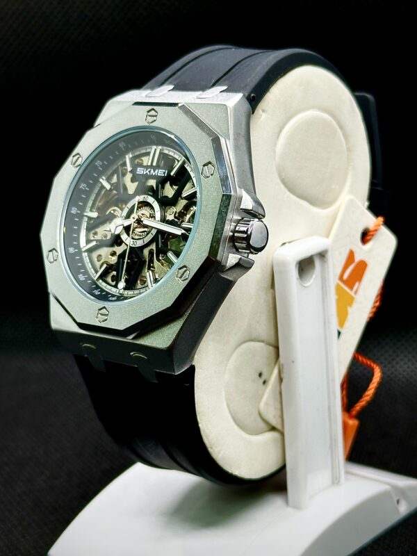 SKMEI Men’s Stealth Black Skeleton Dial Sport Watch – Urban Industrial Edition