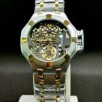 Timekey Men’s Silver Skeleton Mechanical-Style Sport Watch