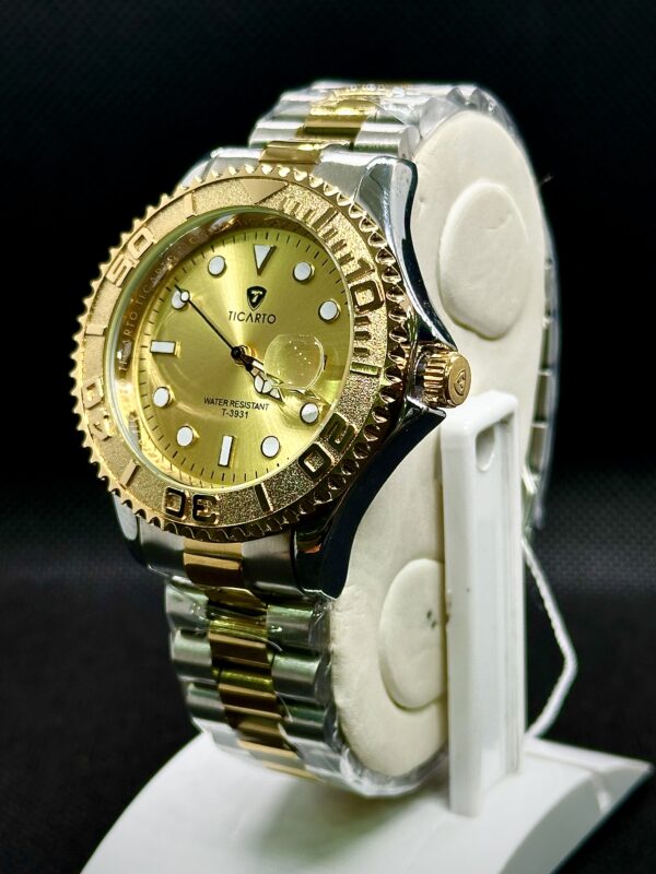 Ticarto Men’s Two-Tone Gold & Silver Sport Watch (Model T-3931)