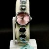 Leopard Women’s Rose Pink Sunray Dial Watch with Spherical Link Bracelet