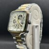 Timekey "Architect" Square Skeleton Automatic – Two-Tone Gold & Silver Luxury Watch