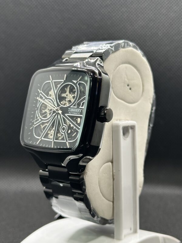 Timekey "Architect" Square Skeleton Automatic – Two-Tone Gold & Silver Luxury Watch